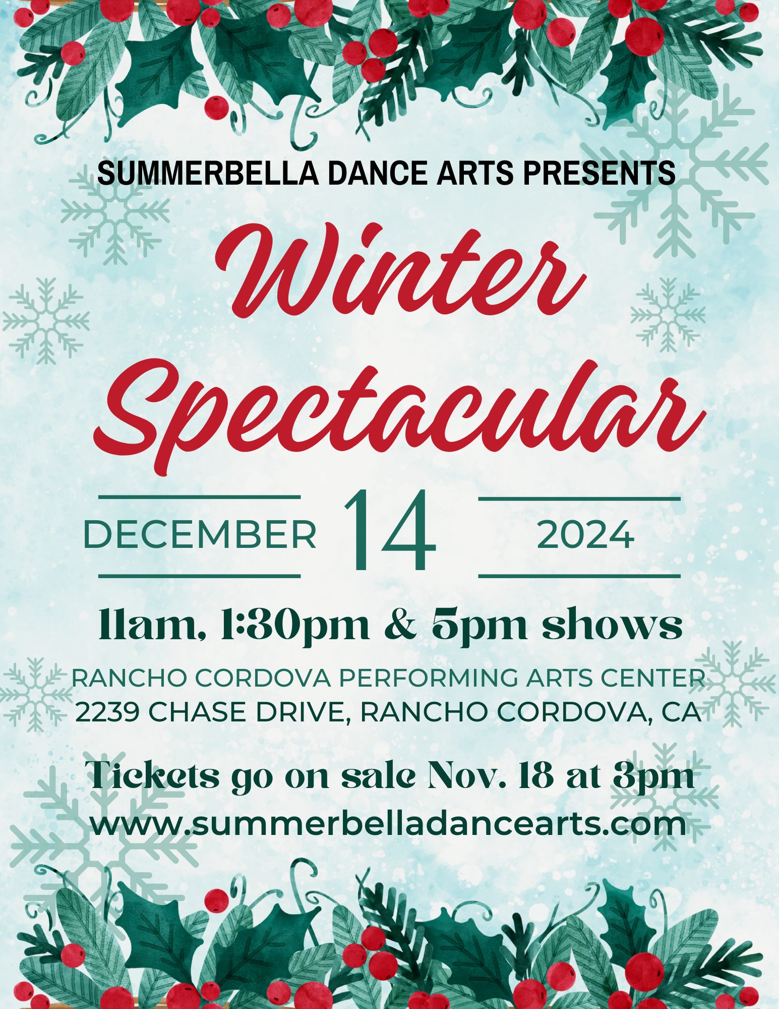 Winter Spectacular Flyer